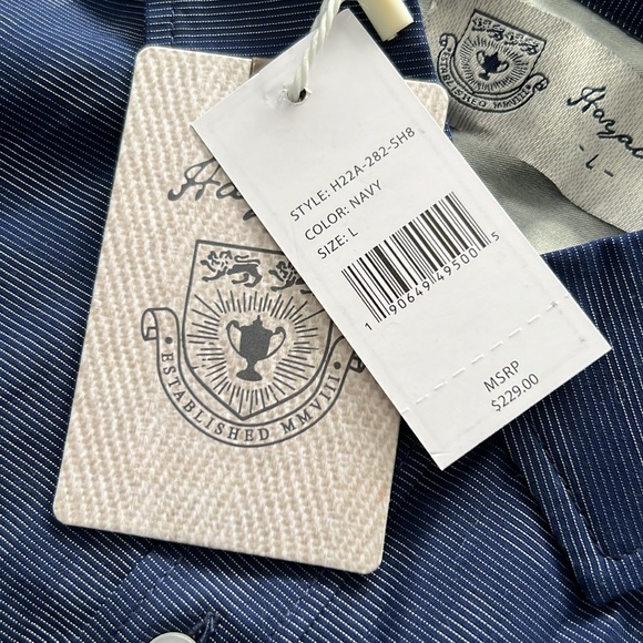 NWT Hayati Size Large Blue Plaid Button Down Shirt - Picture 6 of 6